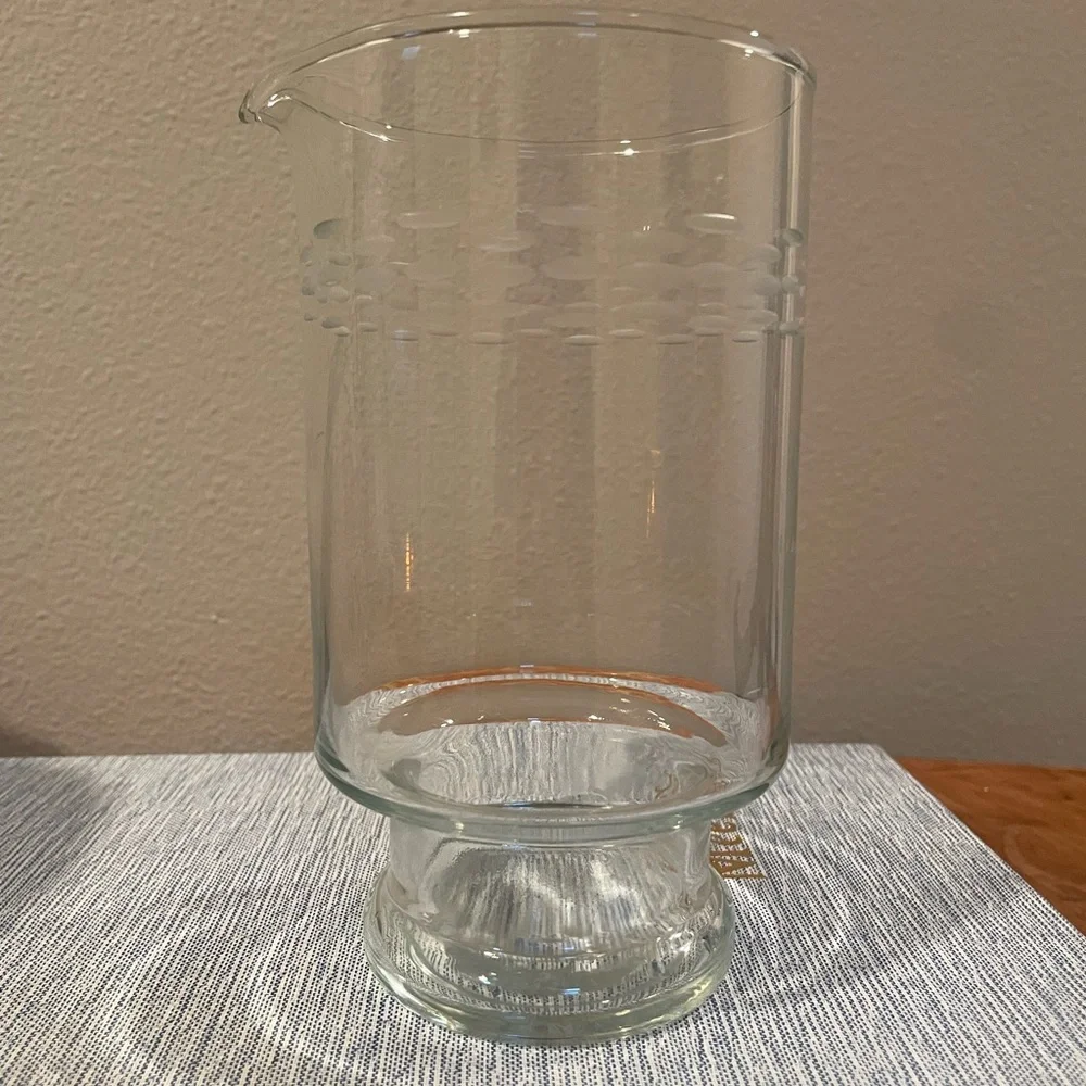 Vintage Princess House Heritage Martini Pitcher – Etched Crystal Barware